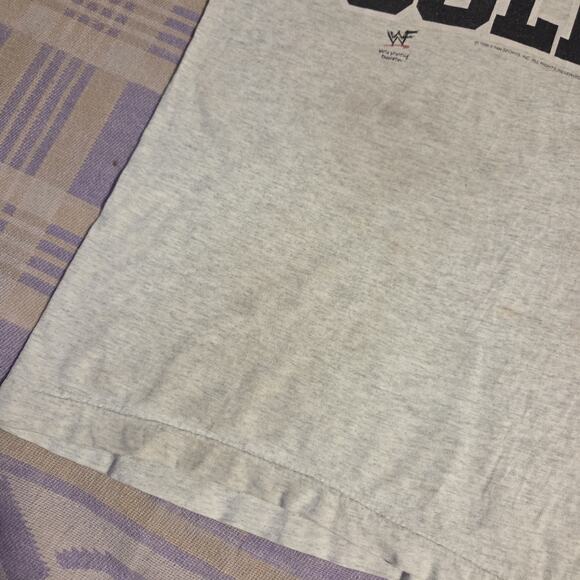 Vintage 90s WWF Stone Cold Steve Austin Shirt Wrestling Distressed Rare WWE 1998 - Picture 11 of 12